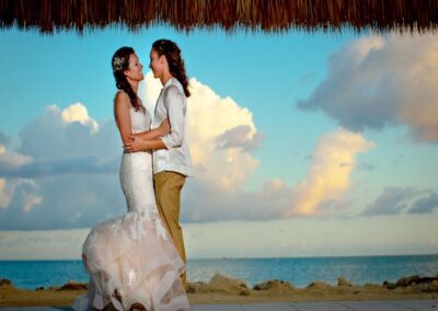 A Woman Highlighting Custom Tailored Wedding Gown Designed by Richard Bennett Custom Tailors