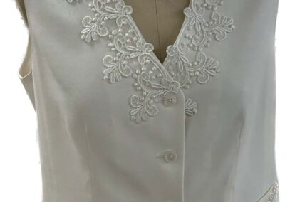 Women's tailored vest top made by Richard Bennett Custom Tailors in Chicago, IL